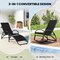 Costway 1/2 PCS 2-in-1 Outdoor Rocking Chair with 4-Position Adjustable Backrest Curved Armrests